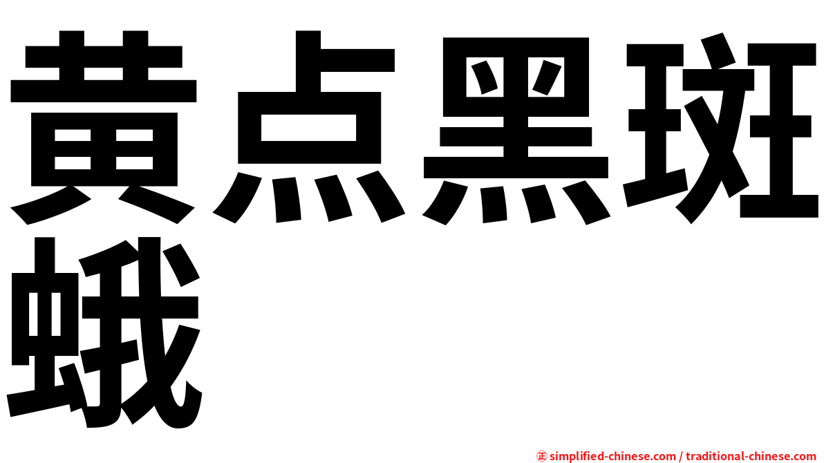 黄点黑斑蛾