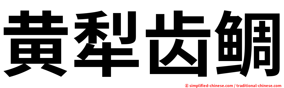 黄犁齿鲷