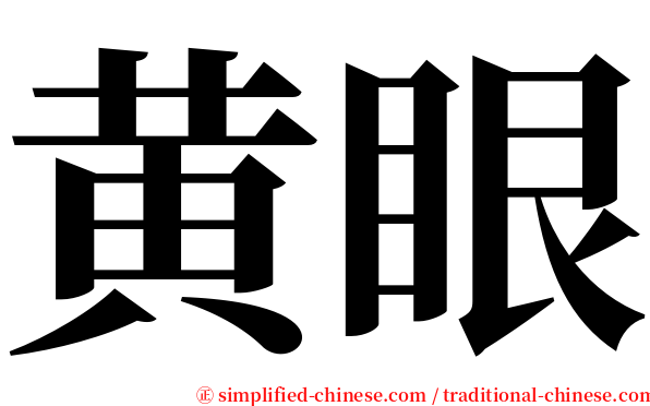 黄眼 serif font