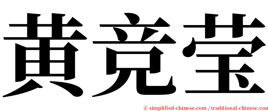 黄竞莹 serif font