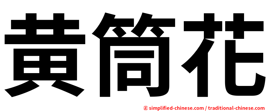 黄筒花