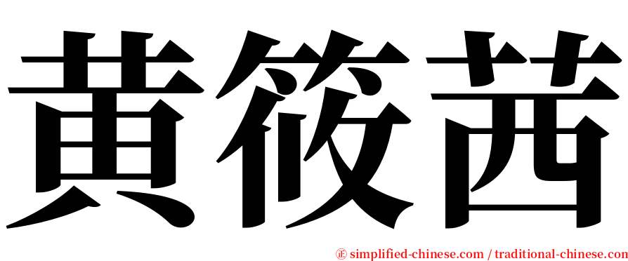 黄筱茜 serif font