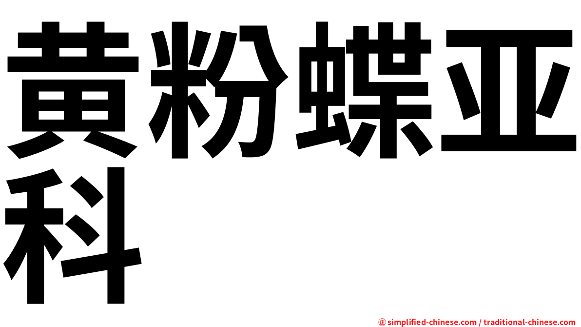 黄粉蝶亚科