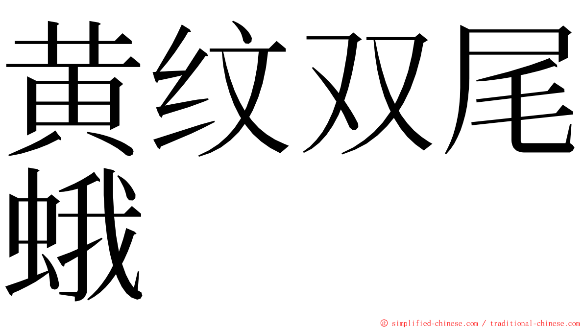 黄纹双尾蛾 ming font