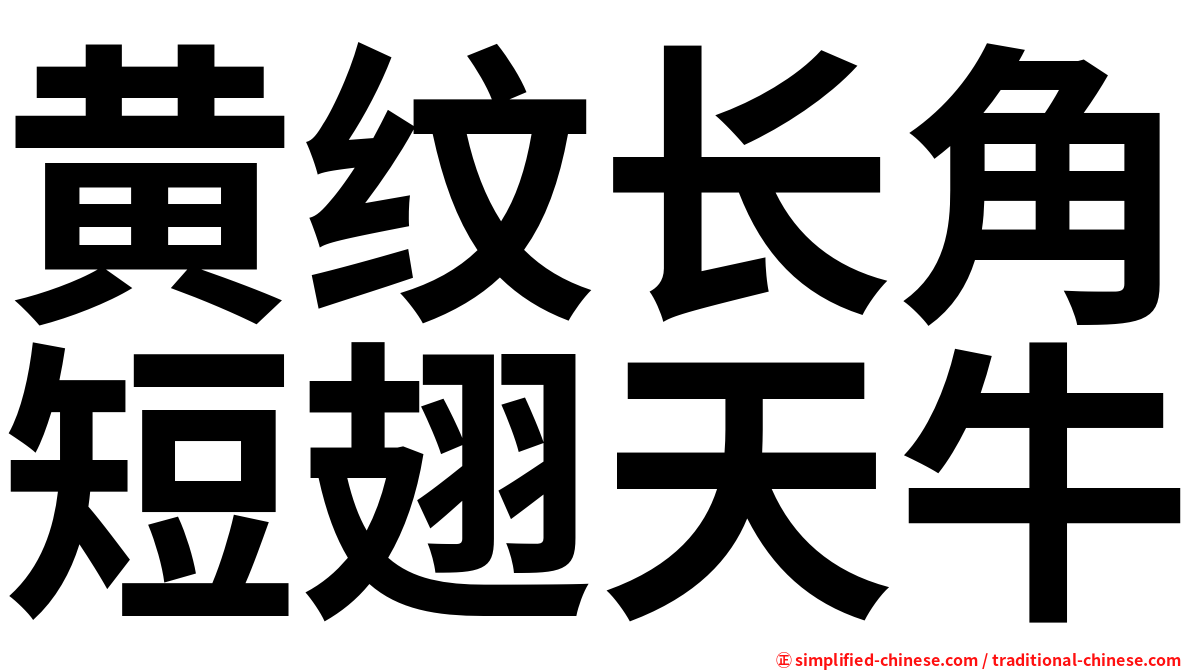 黄纹长角短翅天牛