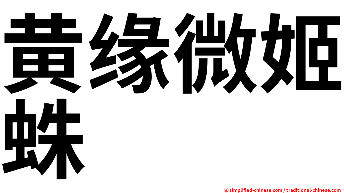 黄缘微姬蛛