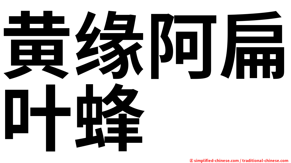 黄缘阿扁叶蜂