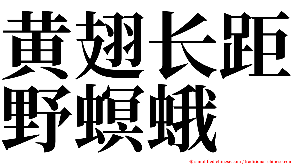 黄翅长距野螟蛾 serif font