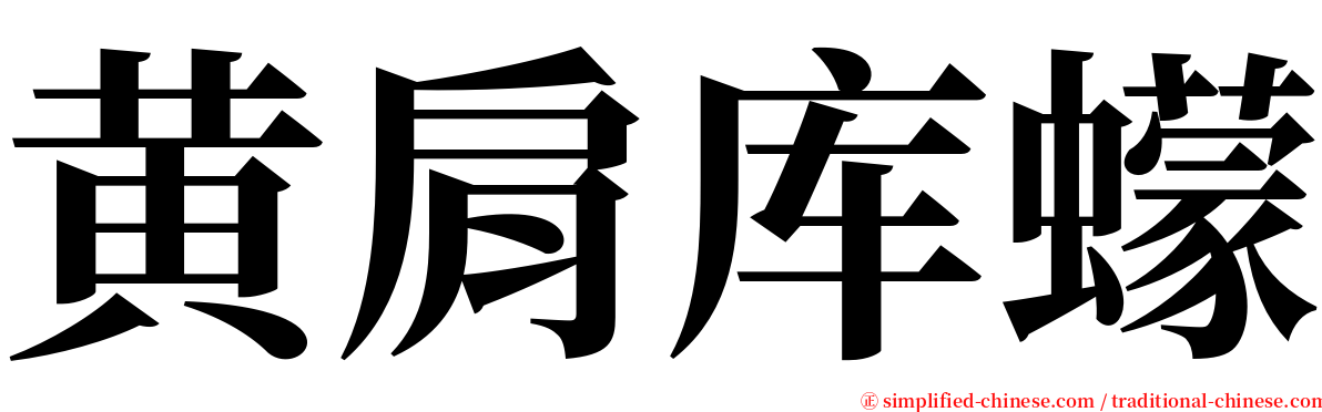 黄肩库蠓 serif font
