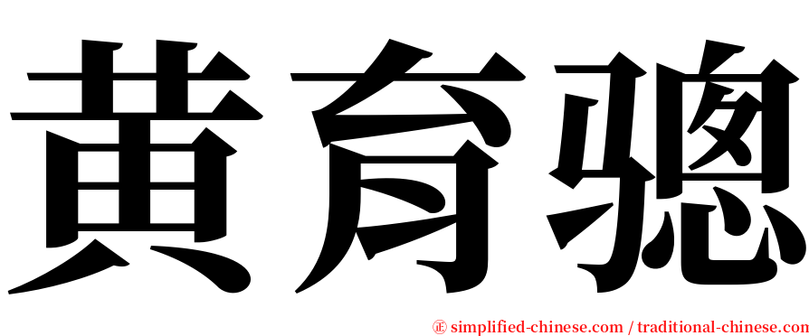 黄育骢 serif font
