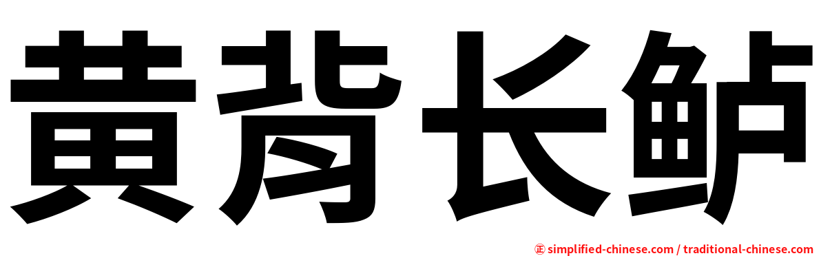 黄背长鲈