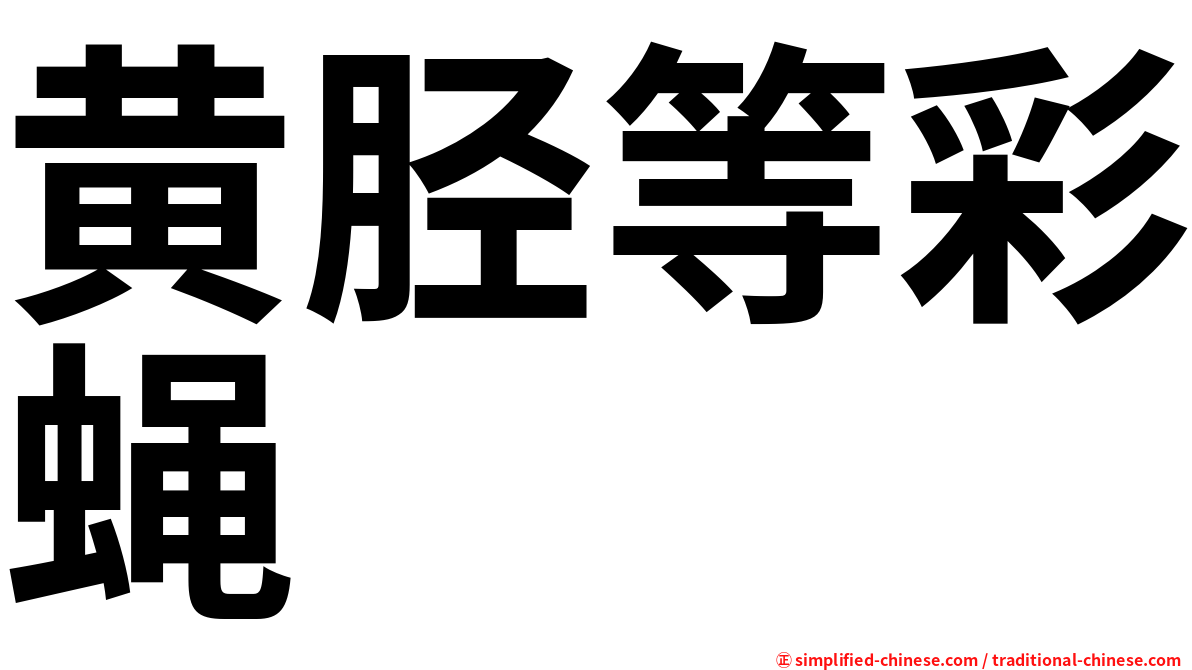 黄胫等彩蝇