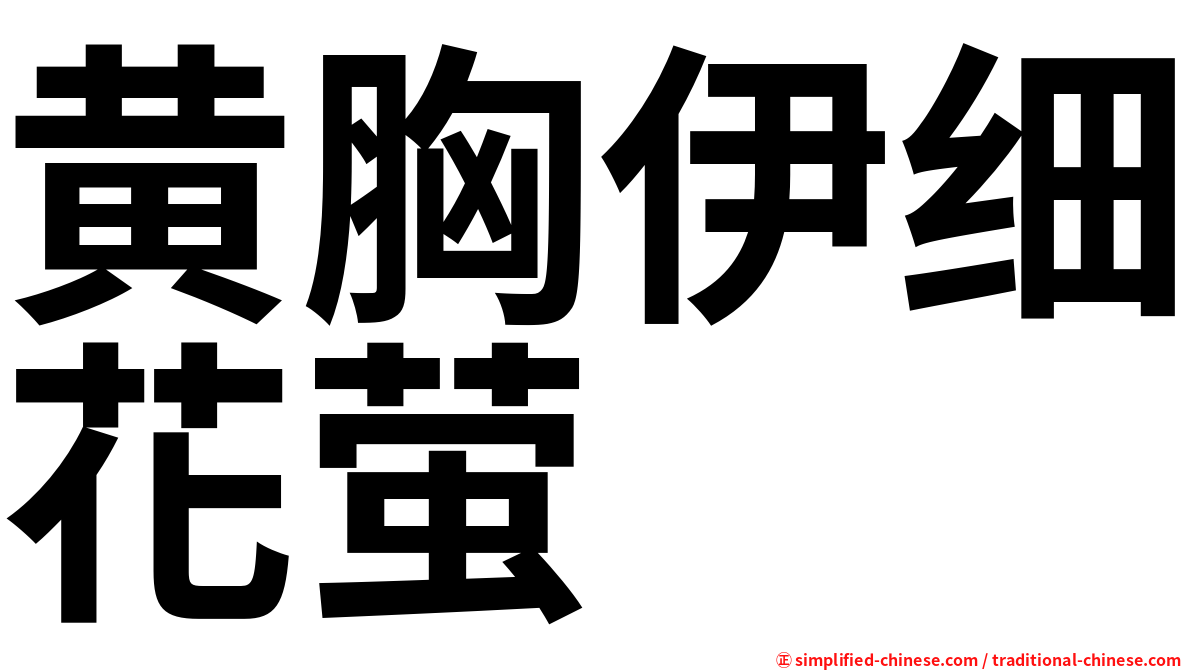 黄胸伊细花萤