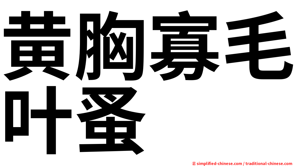 黄胸寡毛叶蚤
