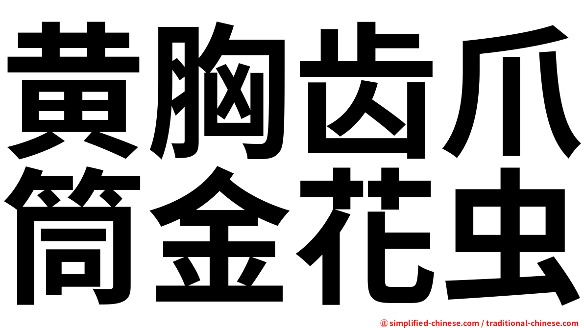 黄胸齿爪筒金花虫