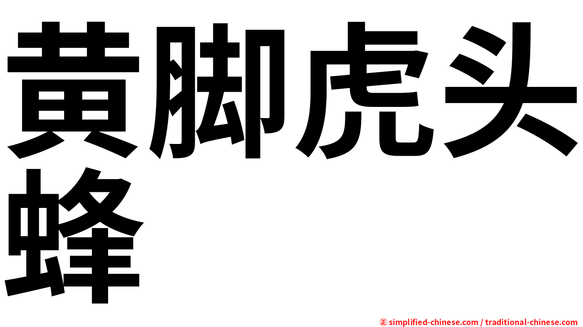 黄脚虎头蜂