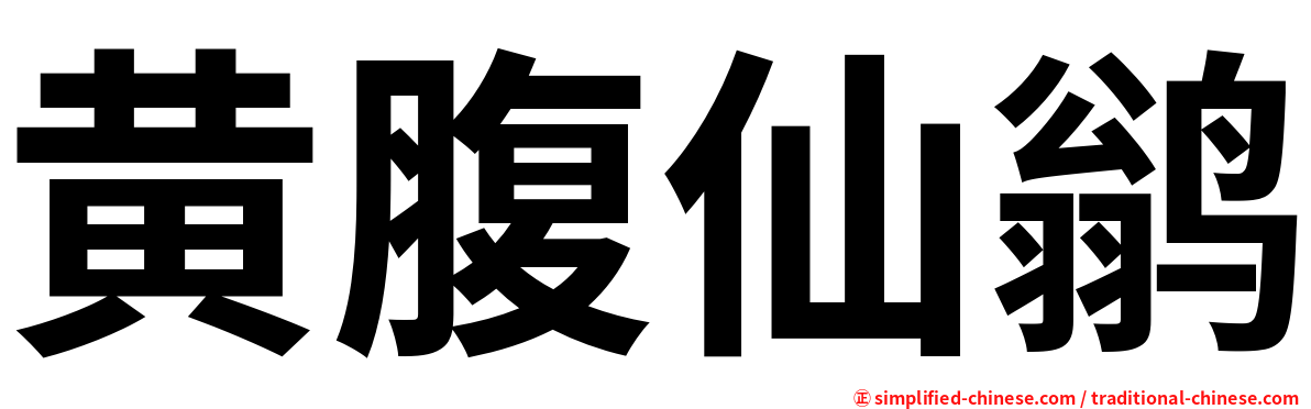 黄腹仙鹟