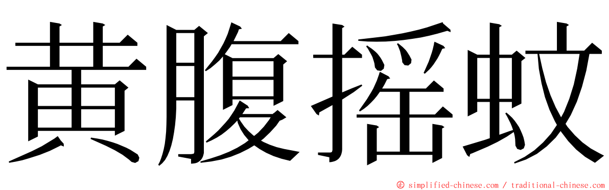 黄腹摇蚊 ming font