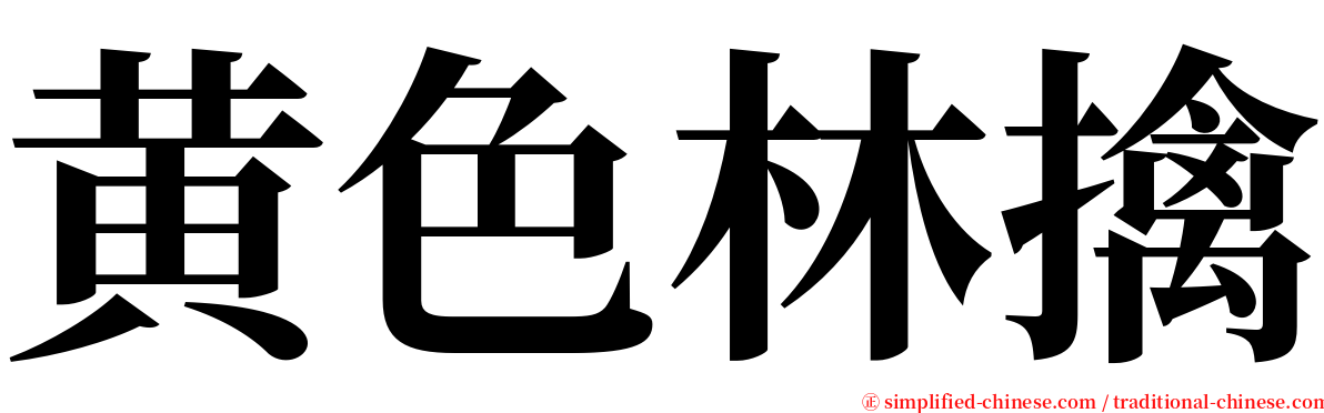 黄色林擒 serif font