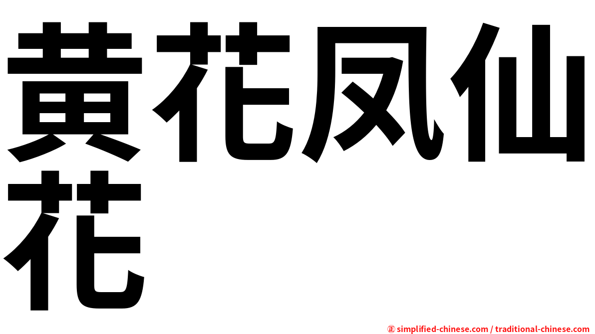 黄花凤仙花