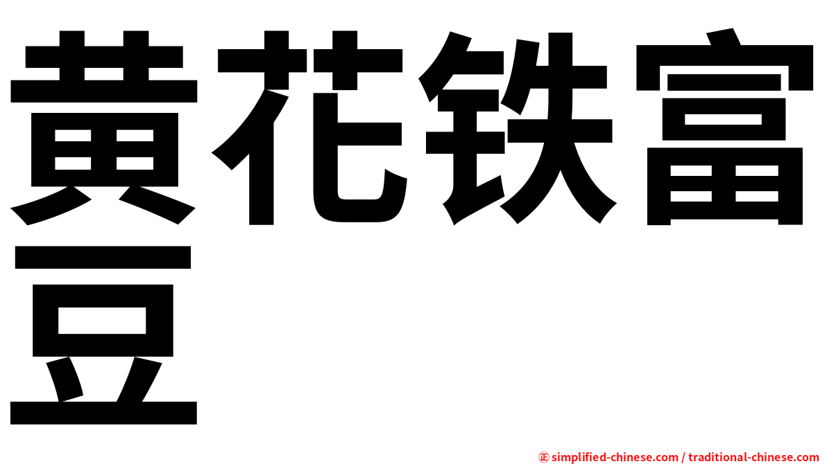 黄花铁富豆