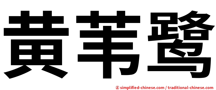 黄苇鹭