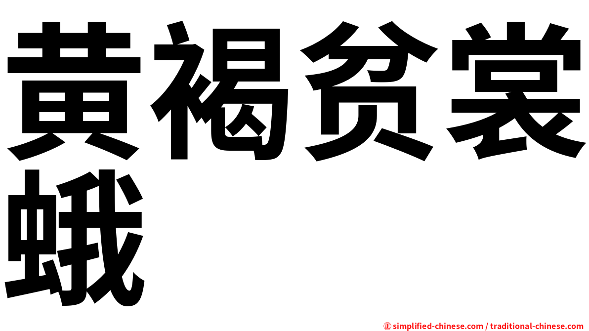 黄褐贫裳蛾