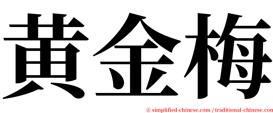 黄金梅 serif font