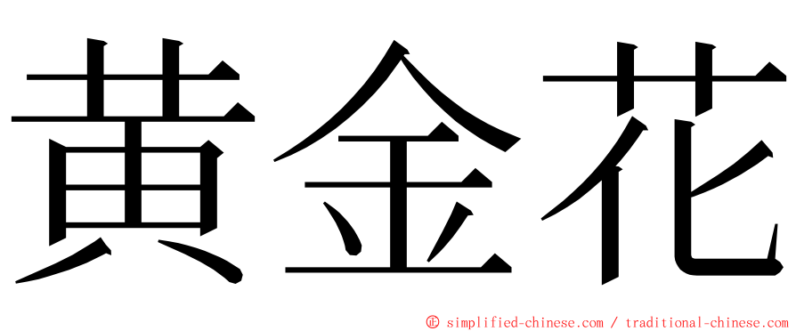 黄金花 ming font