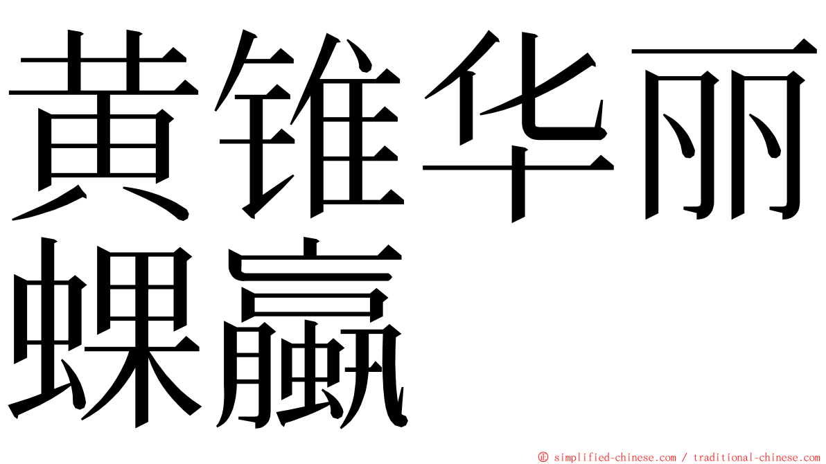 黄锥华丽蜾蠃 ming font