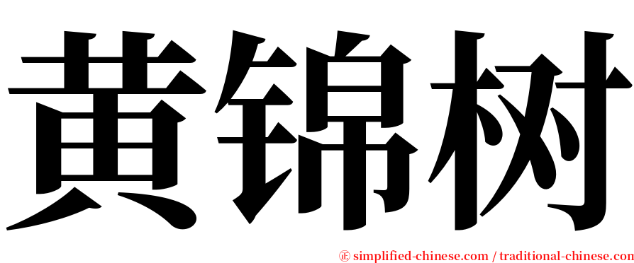 黄锦树 serif font