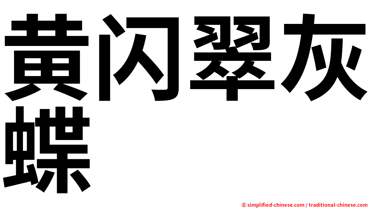 黄闪翠灰蝶