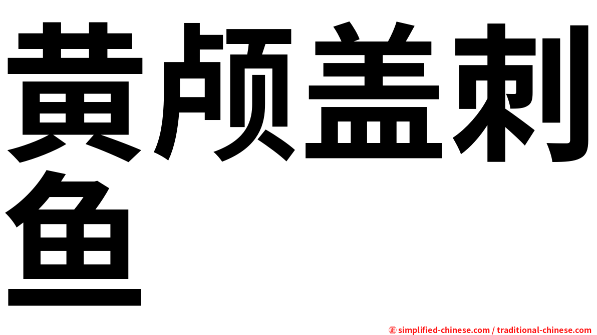 黄颅盖刺鱼