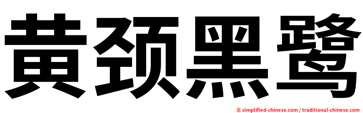 黄颈黑鹭