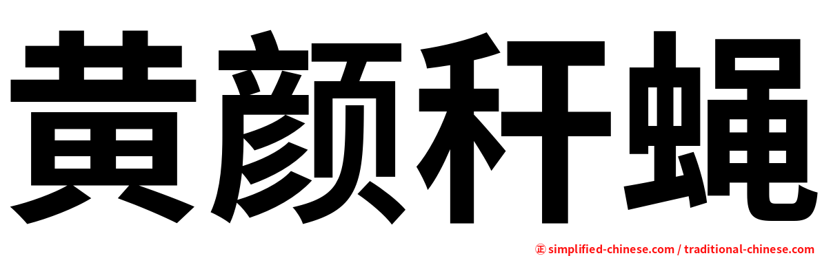 黄颜秆蝇