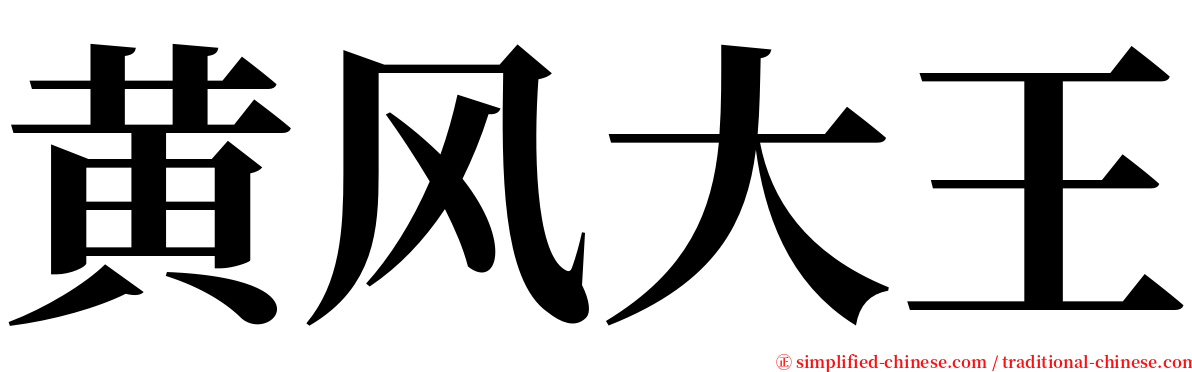黄风大王 serif font