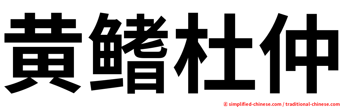 黄鳍杜仲