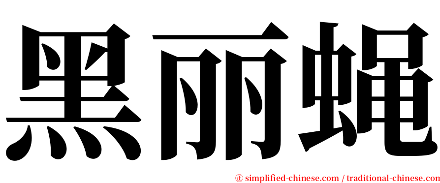 黑丽蝇 serif font