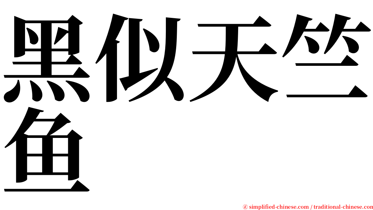 黑似天竺鱼 serif font