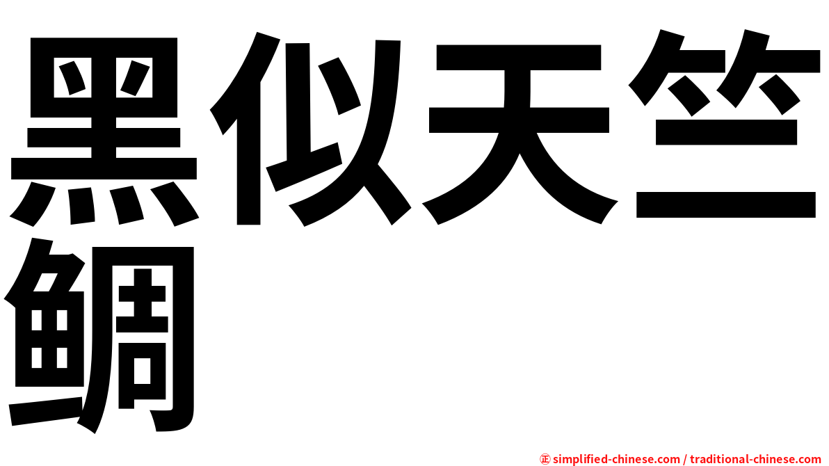黑似天竺鲷