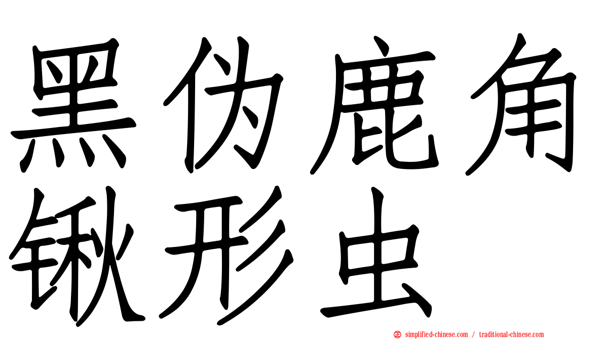 黑伪鹿角锹形虫