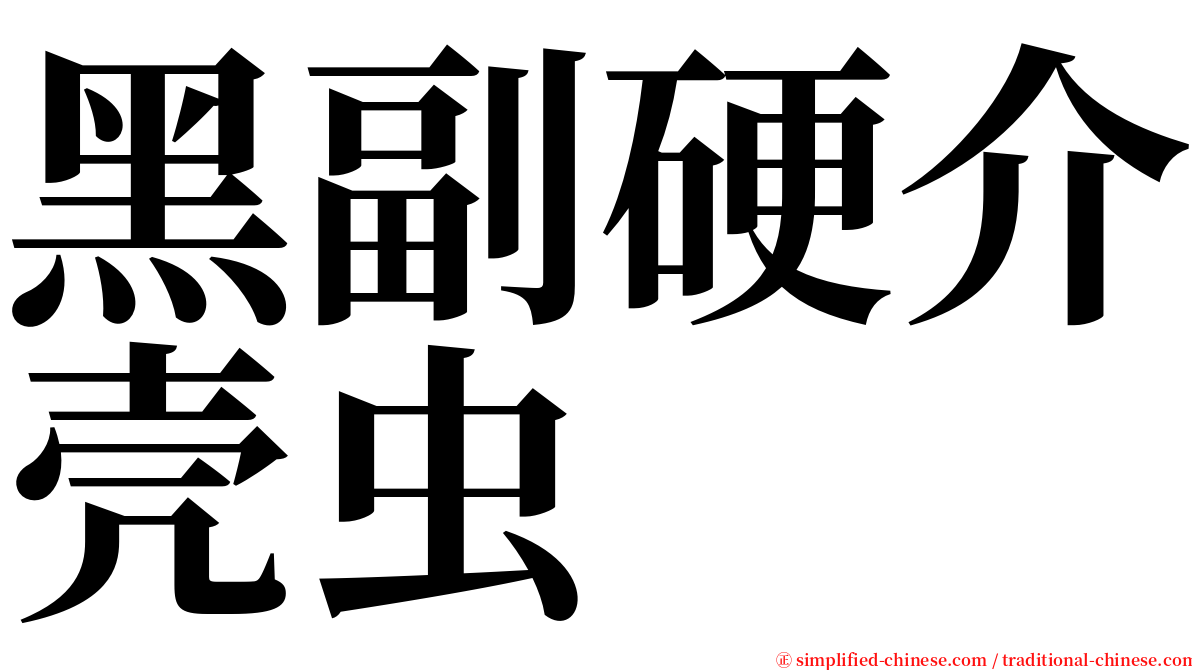 黑副硬介壳虫 serif font