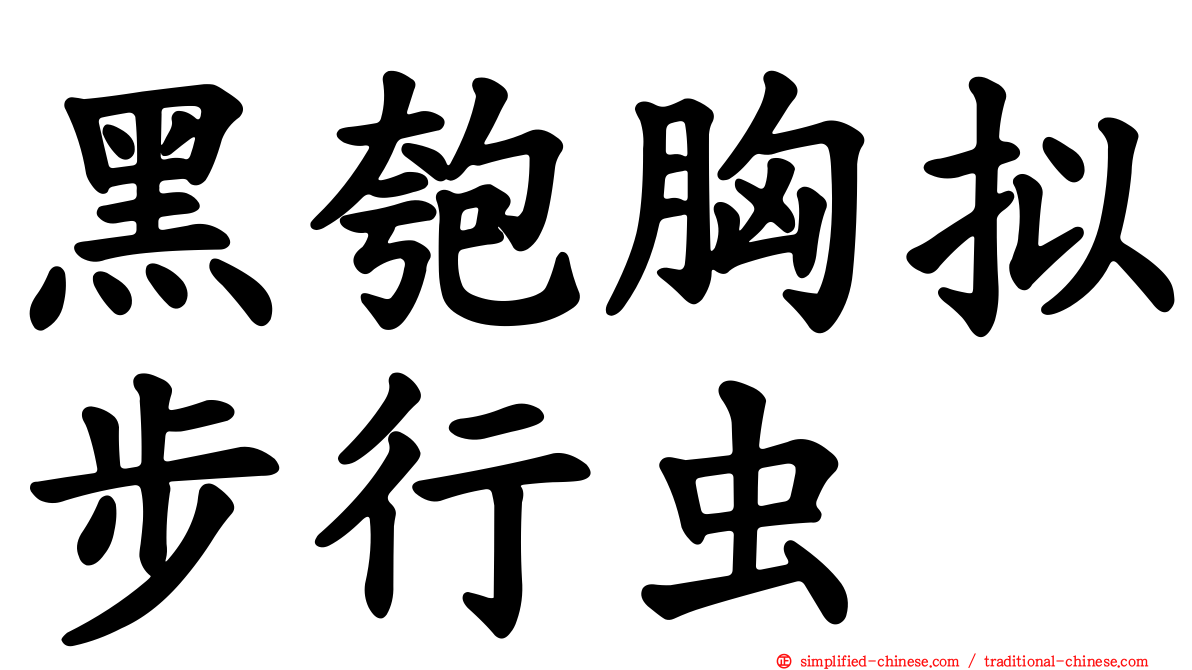 黑匏胸拟步行虫