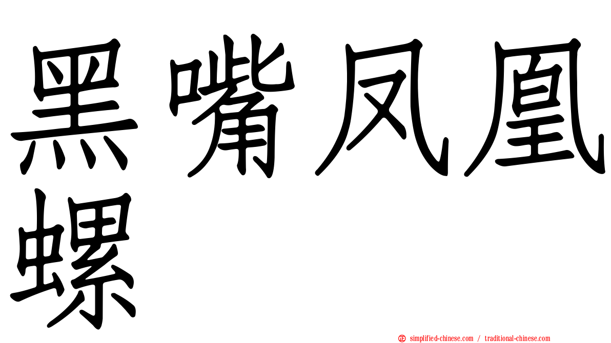 黑嘴凤凰螺