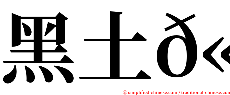 黑土𫚉 serif font