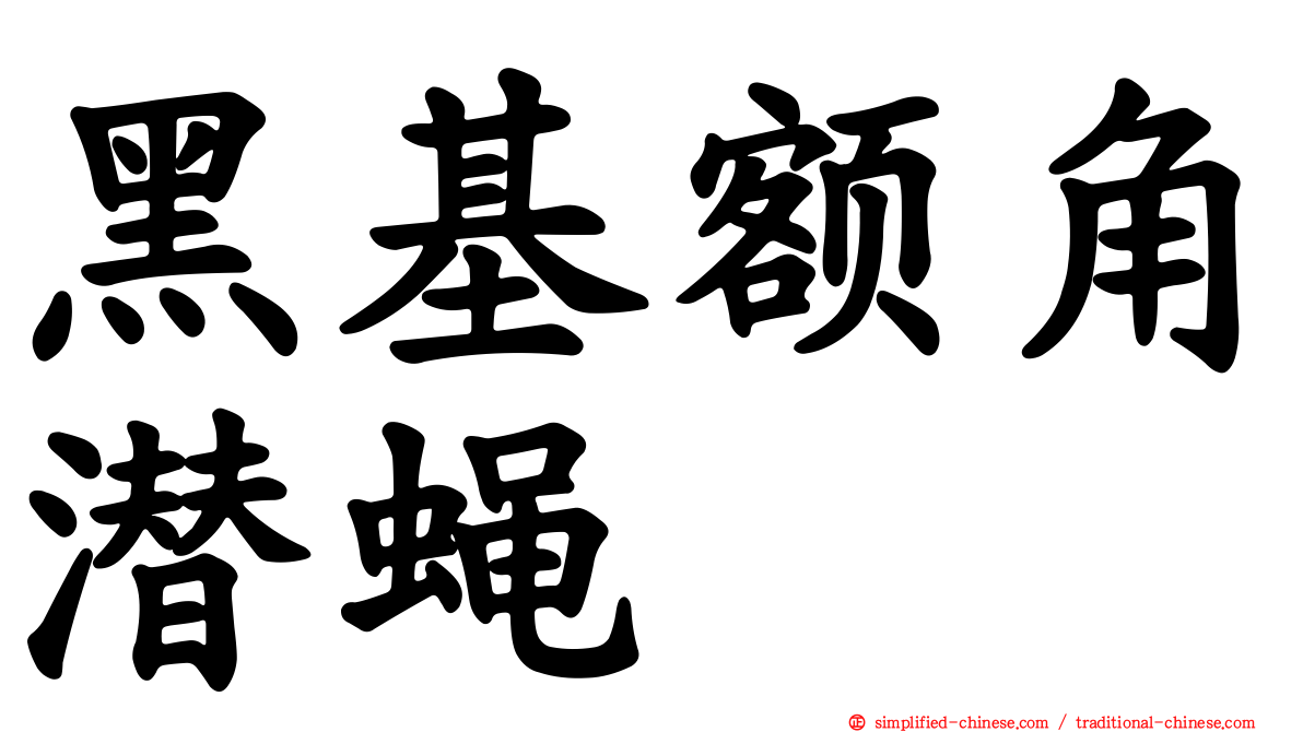 黑基额角潜蝇