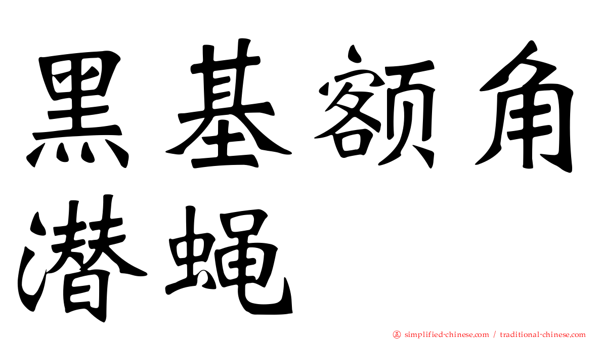 黑基额角潜蝇