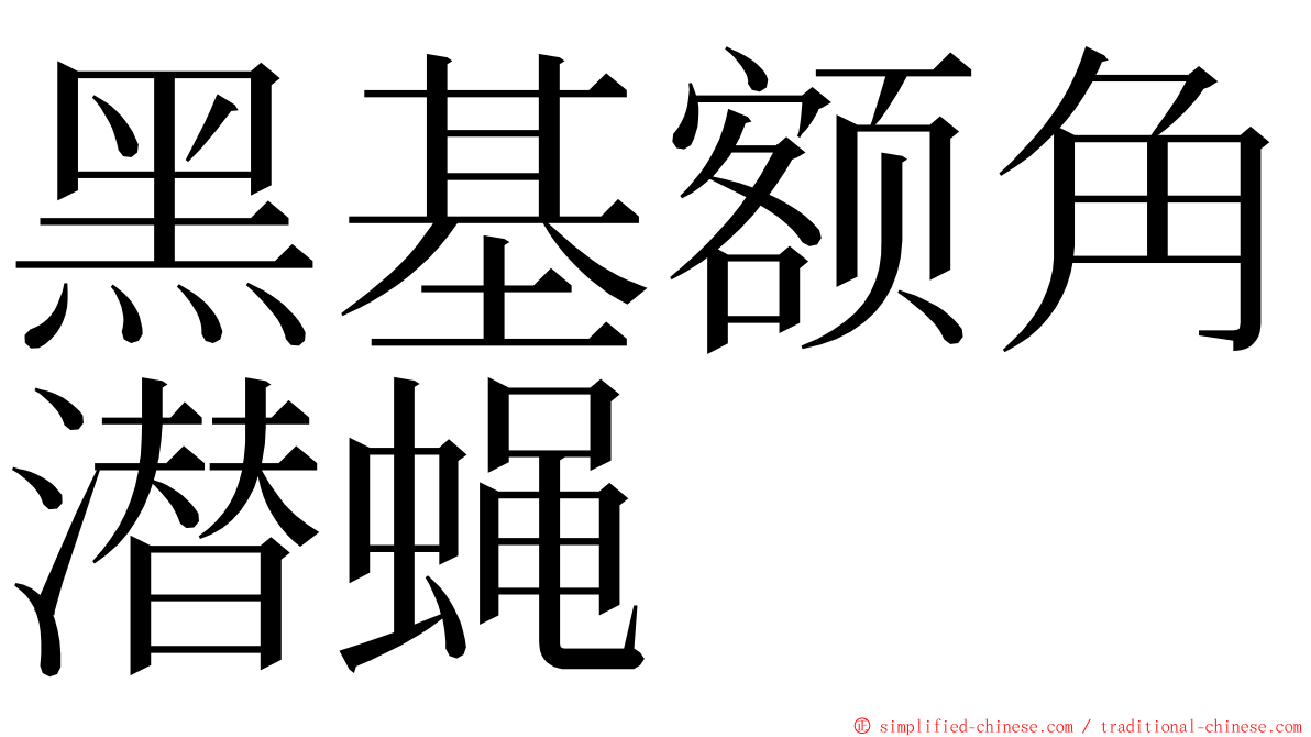 黑基额角潜蝇 ming font