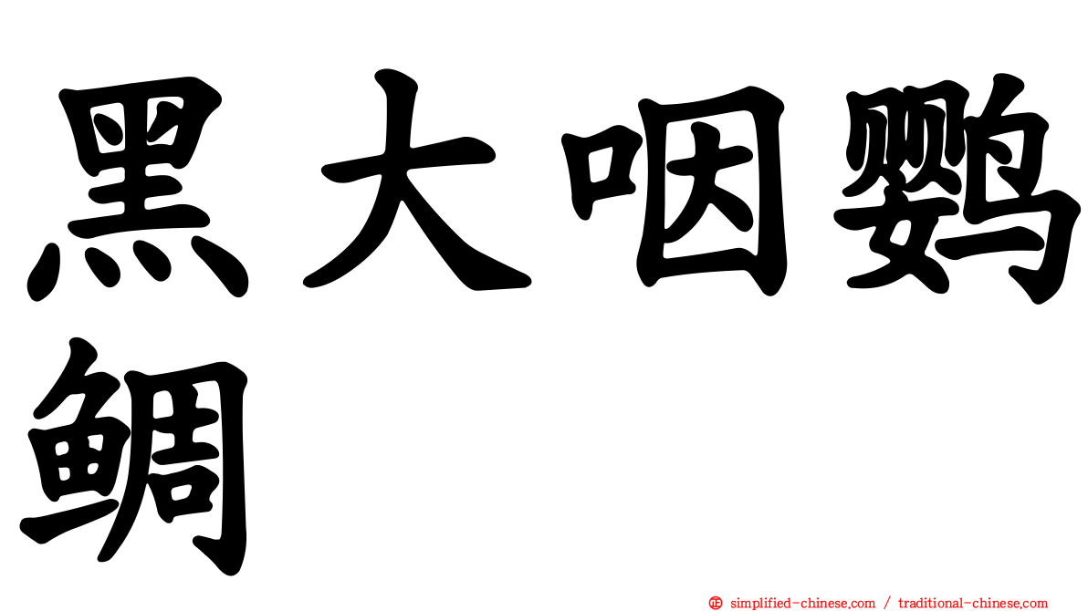 黑大咽鹦鲷