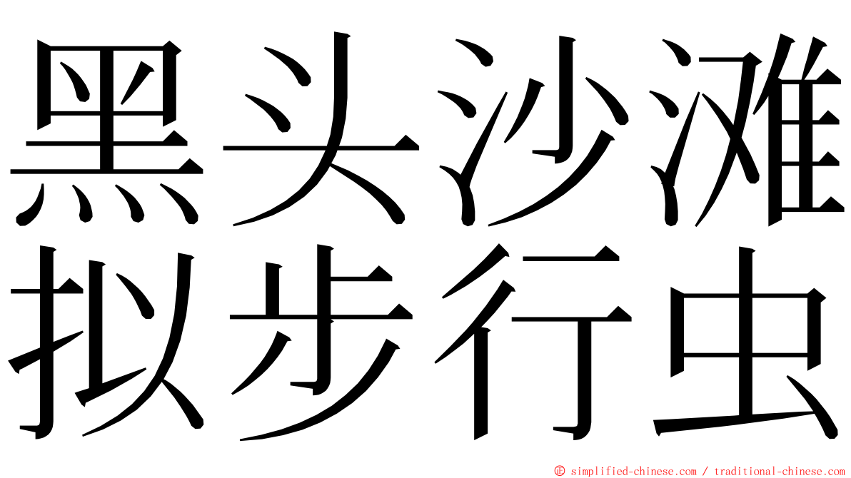 黑头沙滩拟步行虫 ming font